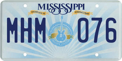 MS license plate MHM076