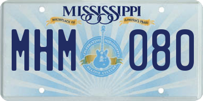 MS license plate MHM080