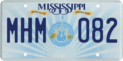 MS license plate MHM082