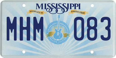 MS license plate MHM083