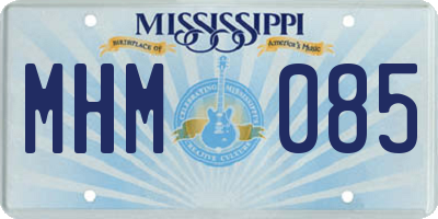 MS license plate MHM085