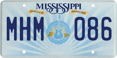MS license plate MHM086