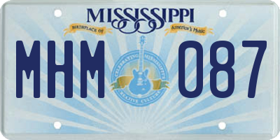 MS license plate MHM087