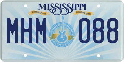 MS license plate MHM088