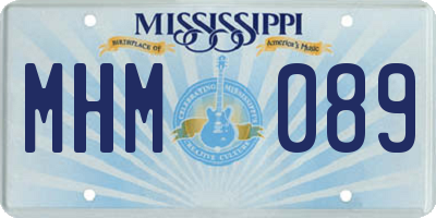 MS license plate MHM089