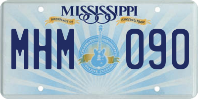 MS license plate MHM090