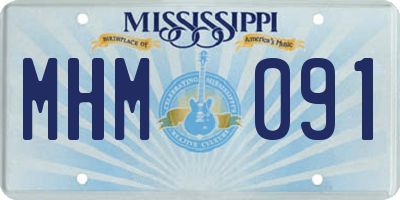 MS license plate MHM091