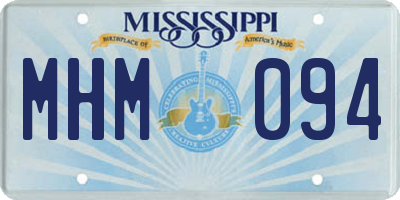 MS license plate MHM094