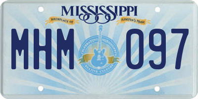 MS license plate MHM097