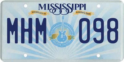 MS license plate MHM098