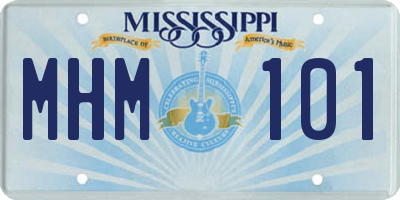 MS license plate MHM101