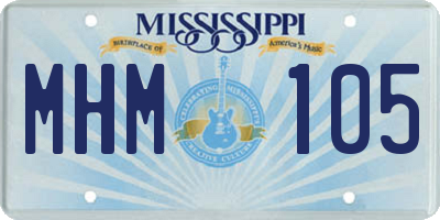 MS license plate MHM105