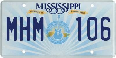 MS license plate MHM106