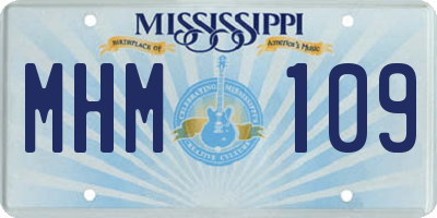 MS license plate MHM109