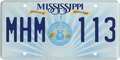 MS license plate MHM113