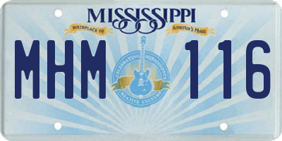 MS license plate MHM116