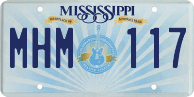 MS license plate MHM117