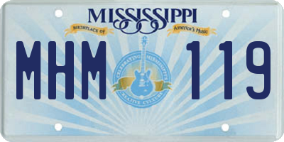 MS license plate MHM119