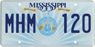 MS license plate MHM120
