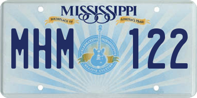 MS license plate MHM122