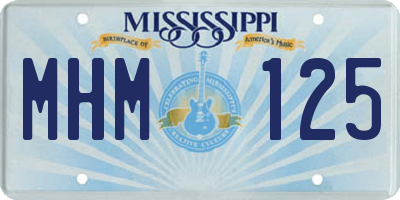 MS license plate MHM125