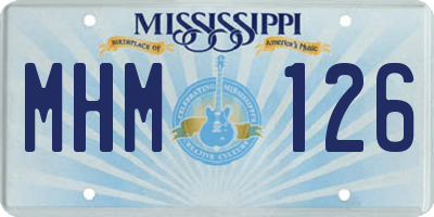 MS license plate MHM126