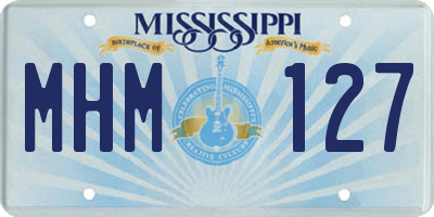 MS license plate MHM127