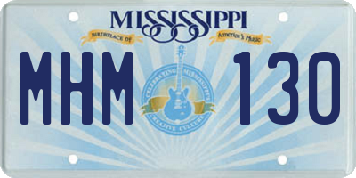 MS license plate MHM130