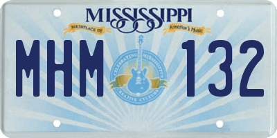 MS license plate MHM132
