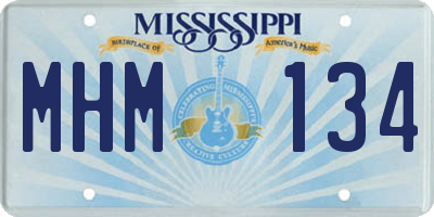 MS license plate MHM134