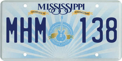 MS license plate MHM138