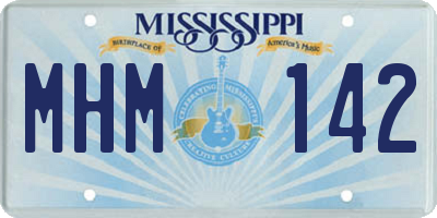 MS license plate MHM142