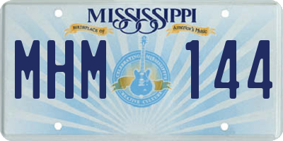 MS license plate MHM144