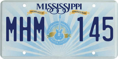 MS license plate MHM145