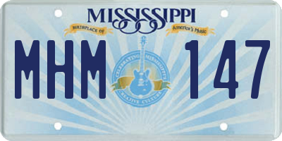 MS license plate MHM147