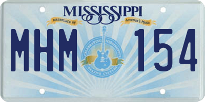 MS license plate MHM154