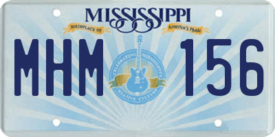 MS license plate MHM156