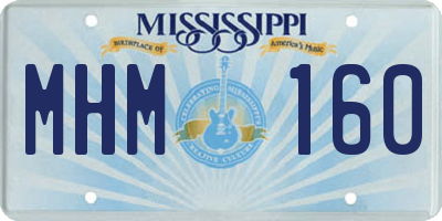 MS license plate MHM160