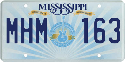 MS license plate MHM163