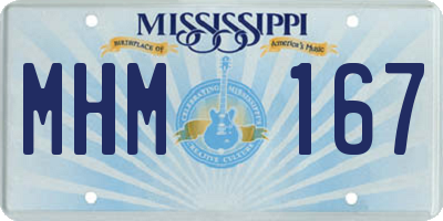 MS license plate MHM167