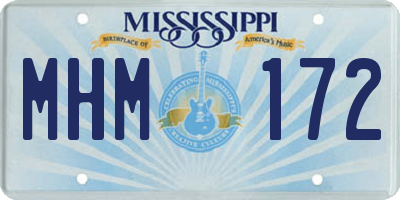 MS license plate MHM172