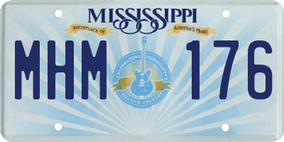 MS license plate MHM176