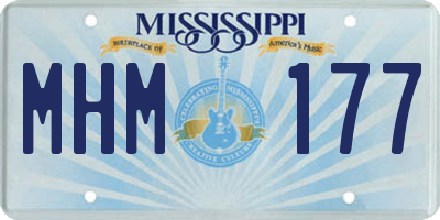 MS license plate MHM177