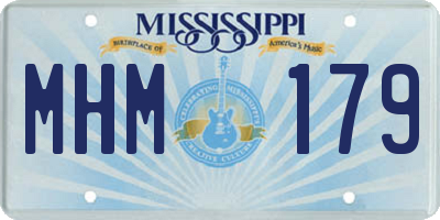 MS license plate MHM179