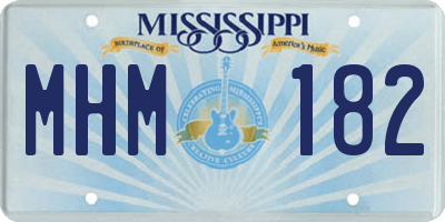 MS license plate MHM182