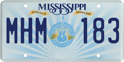 MS license plate MHM183