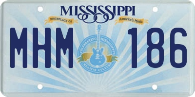 MS license plate MHM186