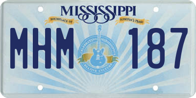 MS license plate MHM187