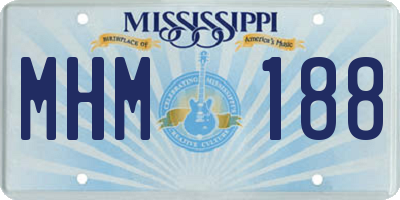 MS license plate MHM188