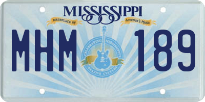 MS license plate MHM189